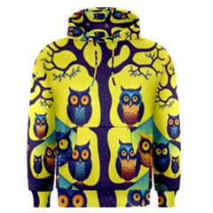 Owl Animal Cartoon Drawing Tree Nature Landscape Men s Core Hoodie