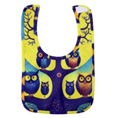 Owl Animal Cartoon Drawing Tree Nature Landscape Baby Bib by Uceng