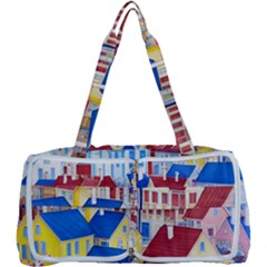 City Houses Cute Drawing Landscape Village Multi Function Bag by Uceng