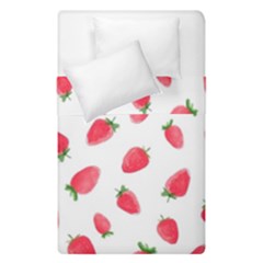 Strawberry Duvet Cover Double Side (single Size) by SychEva