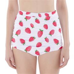 Strawberry High-waisted Bikini Bottoms by SychEva