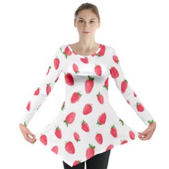 Strawberry Long Sleeve Tunic  by SychEva