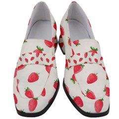 Strawberry Women s Chunky Heel Loafers by SychEva