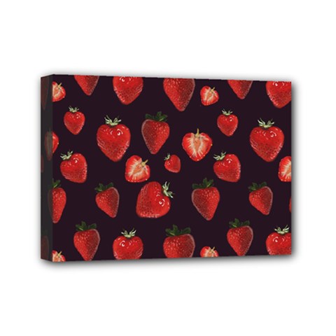 Watercolor Strawberry Mini Canvas 7  X 5  (stretched) by SychEva