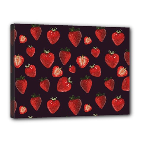 Watercolor Strawberry Canvas 16  X 12  (stretched) by SychEva