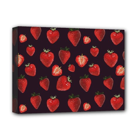 Watercolor Strawberry Deluxe Canvas 16  X 12  (stretched)  by SychEva