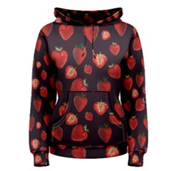 Watercolor Strawberry Women s Pullover Hoodie