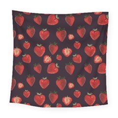 Watercolor Strawberry Square Tapestry (large) by SychEva