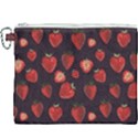 Watercolor Strawberry Canvas Cosmetic Bag (XXXL) View1