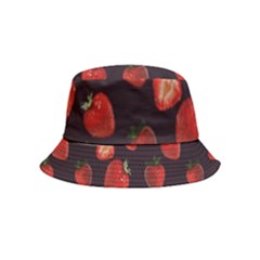 Watercolor Strawberry Inside Out Bucket Hat (kids) by SychEva