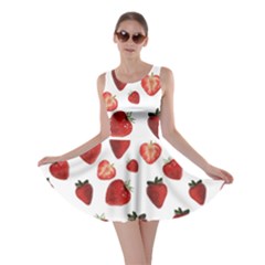 Strawberry Watercolor Skater Dress by SychEva