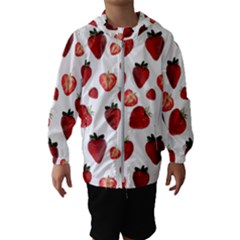 Strawberry Watercolor Kids  Hooded Windbreaker