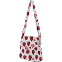 Strawberry Watercolor Zipper Messenger Bag View2