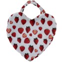 Strawberry Watercolor Giant Heart Shaped Tote View1