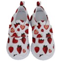 Strawberry Watercolor Kids  Velcro No Lace Shoes View1