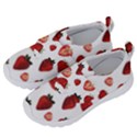 Strawberry Watercolor Kids  Velcro No Lace Shoes View2