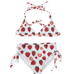 Strawberry Watercolor Kids  Classic Bikini Set by SychEva