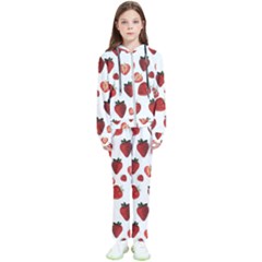 Strawberry Watercolor Kids  Tracksuit by SychEva