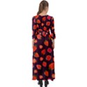 Strawberry On Black Button Up Maxi Dress View2