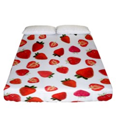 Strawberries Fitted Sheet (california King Size) by SychEva