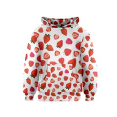 Strawberries Kids  Pullover Hoodie by SychEva