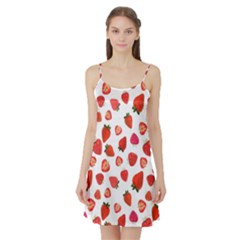 Strawberries Satin Night Slip by SychEva