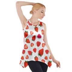 Strawberries Side Drop Tank Tunic by SychEva