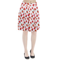 Strawberries Pleated Skirt by SychEva