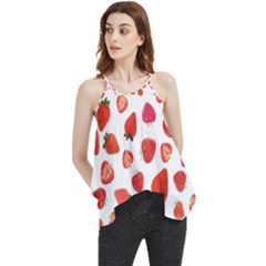 Strawberries Flowy Camisole Tank Top by SychEva