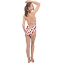 Strawberries Halter Front Plunge Swimsuit View2