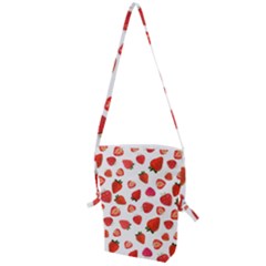 Strawberries Folding Shoulder Bag by SychEva