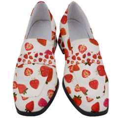 Strawberries Women s Chunky Heel Loafers by SychEva