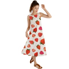 Strawberries Summer Maxi Dress by SychEva