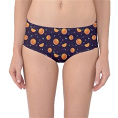 Oranges Mid-waist Bikini Bottoms by SychEva