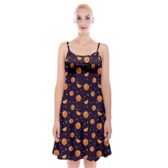 Oranges Spaghetti Strap Velvet Dress