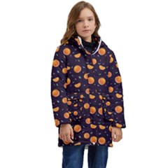 Oranges Kid s Hooded Longline Puffer Jacket by SychEva