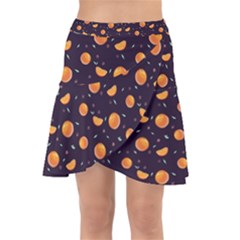 Oranges Wrap Front Skirt by SychEva