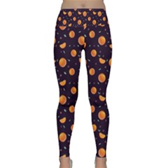 Oranges Lightweight Velour Classic Yoga Leggings by SychEva