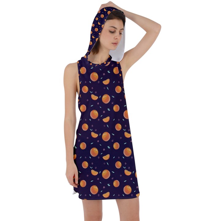 Oranges Racer Back Hoodie Dress