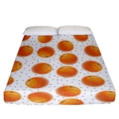 Orange Fitted Sheet (california King Size) by SychEva