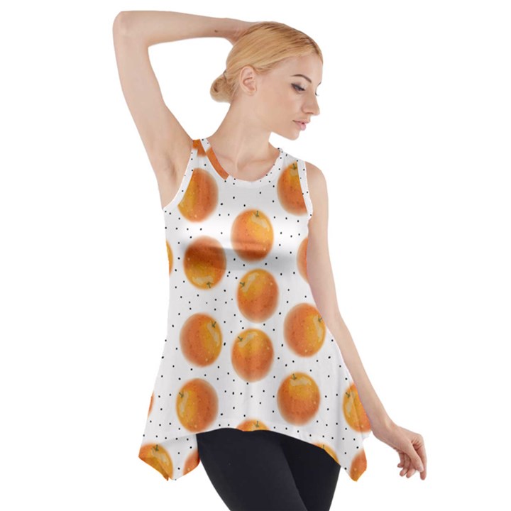 Orange Side Drop Tank Tunic