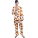 Orange Men s Long Sleeve Satin Pajamas Set View1