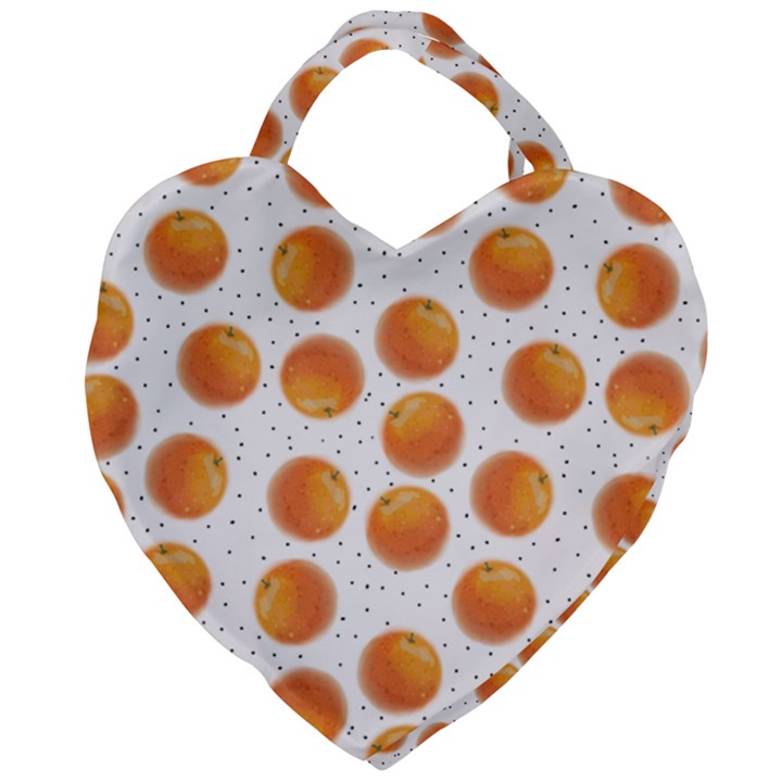 Orange Giant Heart Shaped Tote