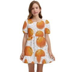 Orange Kids  Short Sleeve Dolly Dress by SychEva