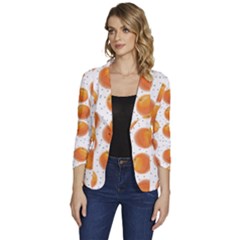 Orange Women s One-button 3/4 Sleeve Short Jacket