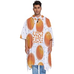 Orange Men s Hooded Rain Ponchos by SychEva