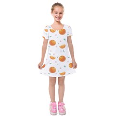 Oranges Kids  Short Sleeve Velvet Dress by SychEva