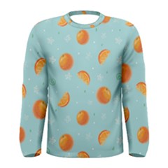 Oranges Pattern Men s Long Sleeve Tee by SychEva