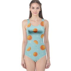 Oranges Pattern One Piece Swimsuit by SychEva