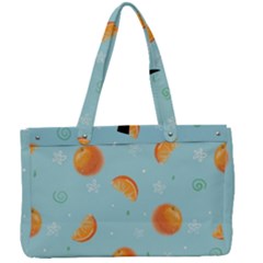 Oranges Pattern Canvas Work Bag by SychEva